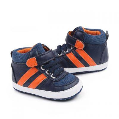 Adidasi bleumarine cu dungi portocalii MD20031-p19