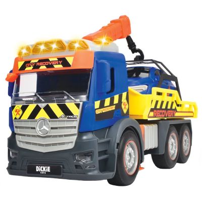 Camion de tractare dickie toys mercedes recovery cu masinuta hubs203745016