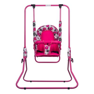 Leagan pentru copii, Top Kids, pentru interior si exterior, Pink Flowers KRT4100ATH2PF