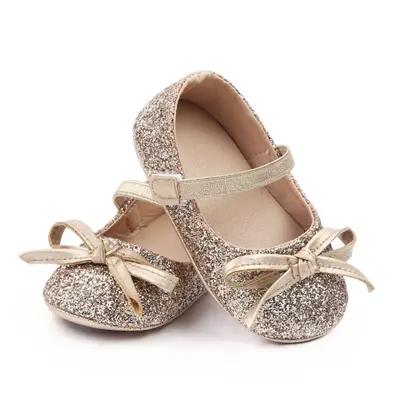 Pantofiori aurii cu sclipici mdd2754-1-ac13.0-3 luni