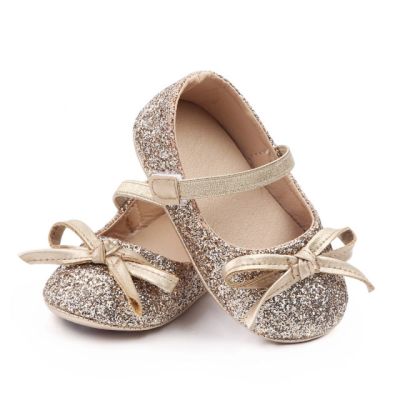Pantofiori aurii cu sclipici mdd2754-1-ac13.6-9 luni (marimea 19 incaltaminte)