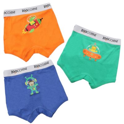 Boxeri din bumbac organic, pentru baieti, Zoocchini Space Force, 4-5 ani - set 3 buc KRTZOO32286
