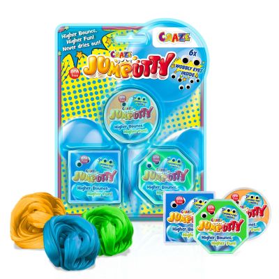 Craze - Jumputty - Plastilina Saritoare Blister 3 Buc Diverse Culori ARTCRZ40546