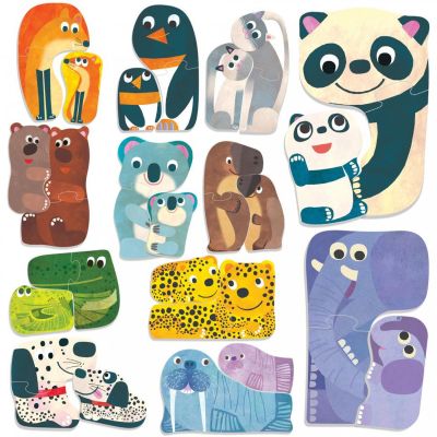 Headu Ecoplay - Puzzle-Uri Animalute Cu Pui ARTHE28542