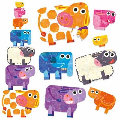 Headu Ecoplay - Puzzle-Uri Progresive Animale Mari Si Mici ARTHE28658