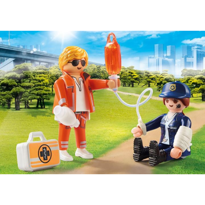 Playmobil - Set 2 Figurine - Doctor Si Politist ARTPM70823