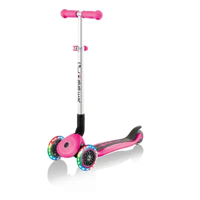 Trotineta globber primo cu lumini, pliabila , culoare roz funk432-110