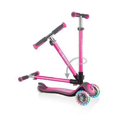 Trotineta pliabila globber elite deluxe lights roz funk444-410