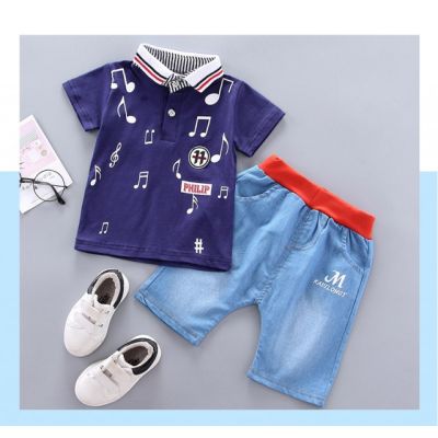 Costum bebelusi cu tricou - Note muzicale MBXGSUC285