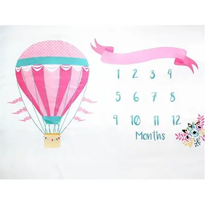 Suport textil tip Milestone subtire pentru fotografii memorabile Balon DLLdrl12sf