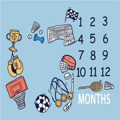 Suport textil tip Milestone subtire pentru fotografii memorabile Sports DLLdrl12sj
