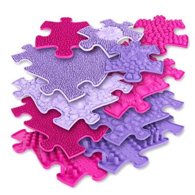 Covoras ortopedic senzorial puzzle set pentru fetite - okemfk-063