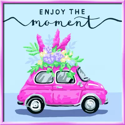 Pictura Pe Numere - Masina Cu Flori ARTRVSPBN20116