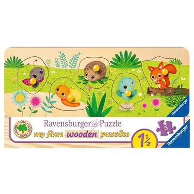 Puzzle Lemn Animalute, 5 Piese ARTRVSPC03122