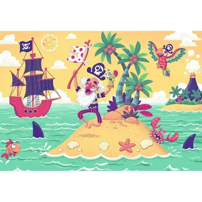 Puzzle Si Joc Aventura Piratilor, 2X24 Piese ARTRVSPC05591