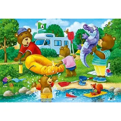 Puzzle Ursi In Camping, 2X24 Piese ARTRVSPC05247
