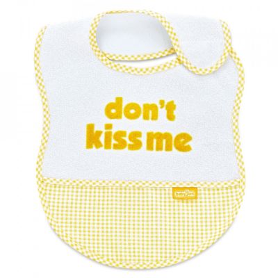 Baveta BabyJem din bumbac Dont Kiss Me (Culoare: Roz) JEMbj_0321