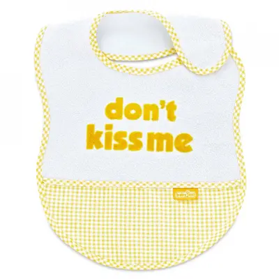 Baveta BabyJem din bumbac Dont Kiss Me (Culoare: Roz) JEMbj_0321