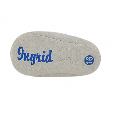 Personalizare cu text sau logo - Botosei mocasini bebe Baby Fox din piele naturala - FOX1