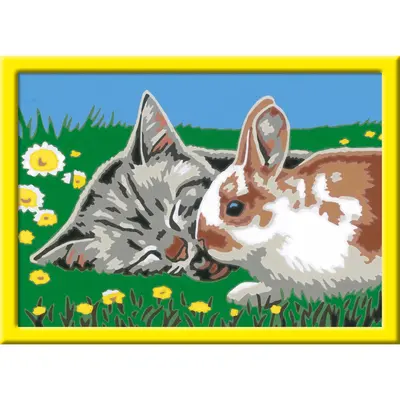 Pictura Pe Numere - Pisicuta Si Iepuras ARTRVSPBN20074