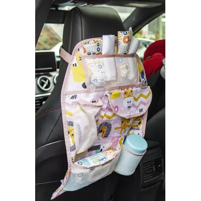 Organizator BabyJem pentru scaun auto Jungle (Culoare: Roz) JEMbj_3341