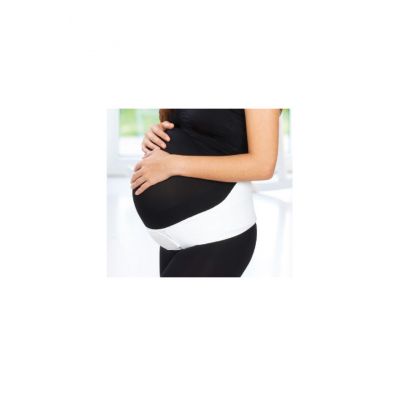 Centura abdominala pentru sustinere prenatala BabyJem Pregnancy (Marime: M, Culoare: Alb) JEMbj_2492
