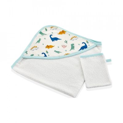 Set prosop si manusa de baie 72x72 cm BabyJem (Model: Inele colorate) JEMbj_0423