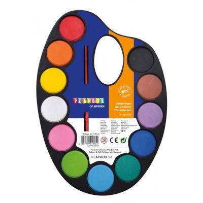 Paleta pictura cu 12 acuarele si pensula - okepb2471543