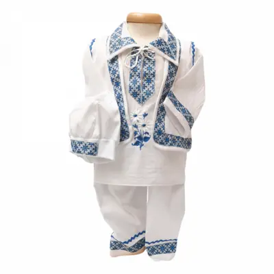 Costum popular bebe baietel, Albastru, Denikos&reg; 672 NIK4918