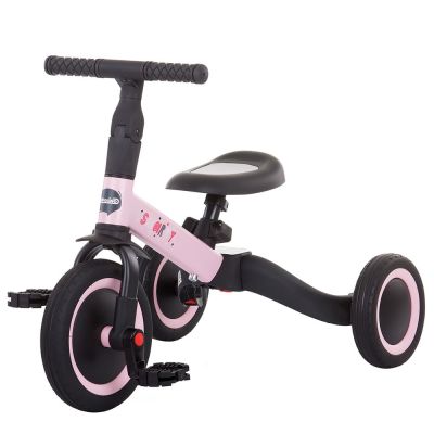 Tricicleta si bicicleta chipolino smarty 2 in 1 light pink hubtrksm0204lp