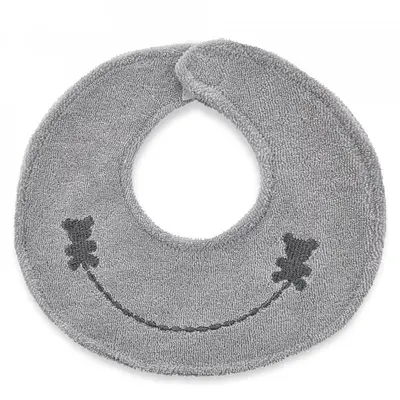 Baveta eleganta brodata BabyJem (Culoare: Gri) JEMbj_7481