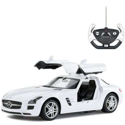 MASINA CU TELECOMANDA MERCEDES-BENZ SLS ALB SCARA 1 LA 14 VIVRas47600_Alb