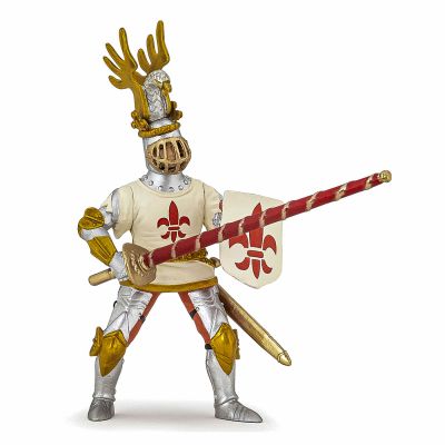 PAPO FIGURINA CAVALER CRIN ALB VIVPapo39790