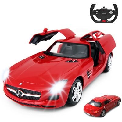 MASINA CU TELECOMANDA MERCEDES-BENZ SLS ROSU SCARA 1 LA 14 VIVRas47600_Rosu