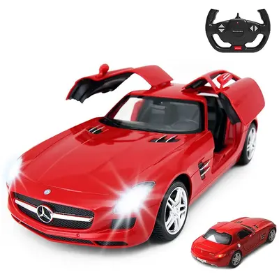 MASINA CU TELECOMANDA MERCEDES-BENZ SLS ROSU SCARA 1 LA 14 VIVRas47600_Rosu