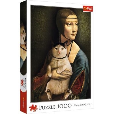 PUZZLE 1000 DOAMNA CU PISICA VIV10663