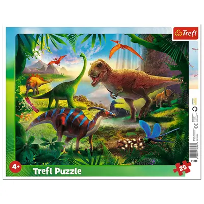 PUZZLE 25 PLANSA DINOZAURI VIV31343