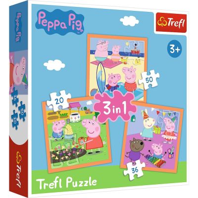 PUZZLE TREFL 3IN1 INVENTIVA PEPPA PIG VIV34852