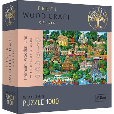 PUZZLE TREFL DIN LEMN 1000 PIESE OBIECTIVE TURISTICE FAIMOASE DIN FRANTA VIV20150