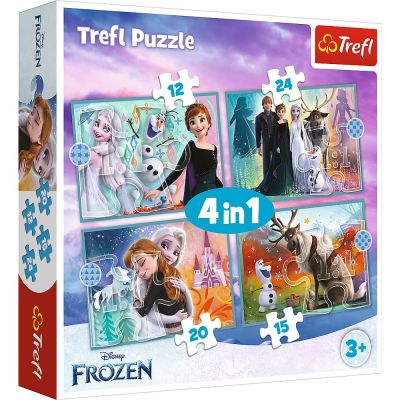 PUZZLE TREFL 4IN1 FROZEN 2 UIMITOAREA LUME DISNEY VIV34381