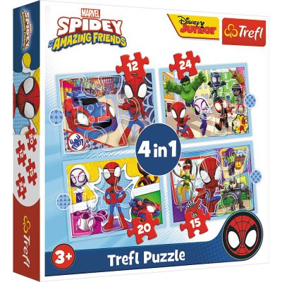 PUZZLE TREFL 4IN1 SPIDAY ECHIPA SPIDAY VIV34611