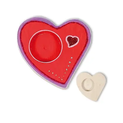 Suport candela de decorat inima - okebel50103