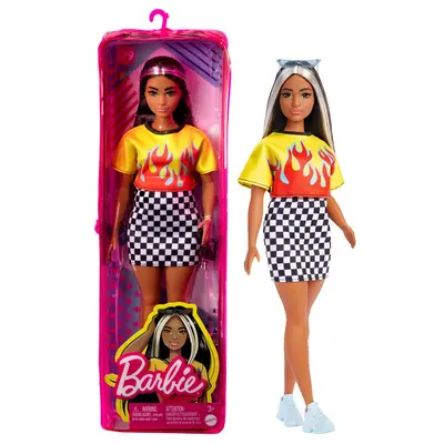PAPUSA BARBIE FASHIONISTA BRUNETA CU SUVITE BLONDE VIVMTFBR37_HBV13