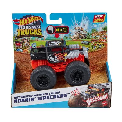 HOT WHEELS MONSTER TRUCK ROARIN WRECKERS BONE SHAKER CU FUNCTII SI SUNETE SCARA  1:43 VIVMTHDX60_HDX61