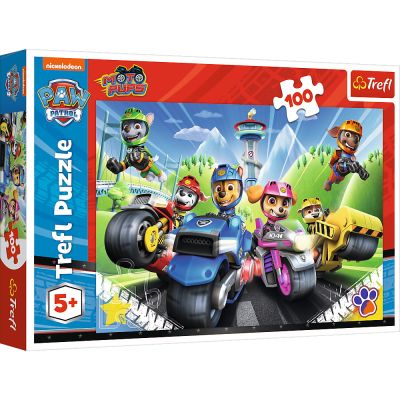 PUZZLE TREFL 100 PIESE PATRULA CATELUSILOR CATELUSII PE MOTOCICLETE VIV16430