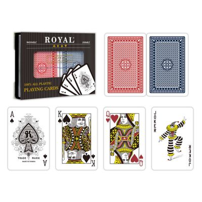 SET 2 PACHETE CARTI ROYAL CANASTA POKER DIN PLASTIC VIVRBA025D205-AB512LR