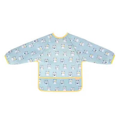 Badabullle - bavetica cu maneci, albastra cu pisicute bbbb007025