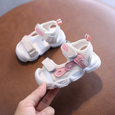 Sandale albe cu insertii roz si lila MB0512-1-DE7