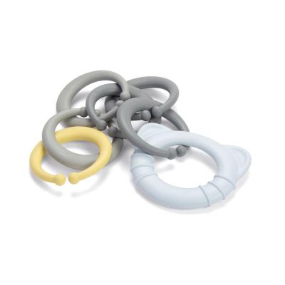 Lant inele de dentitie Tiny Bio plastic, animalute blue, 0luni+ KRS230496_QC782_blue