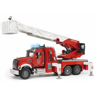 Bruder - Camion De Pompieri Mack Granite Cu Scara, Pompa De Apa Si Sirena ARTBR02821